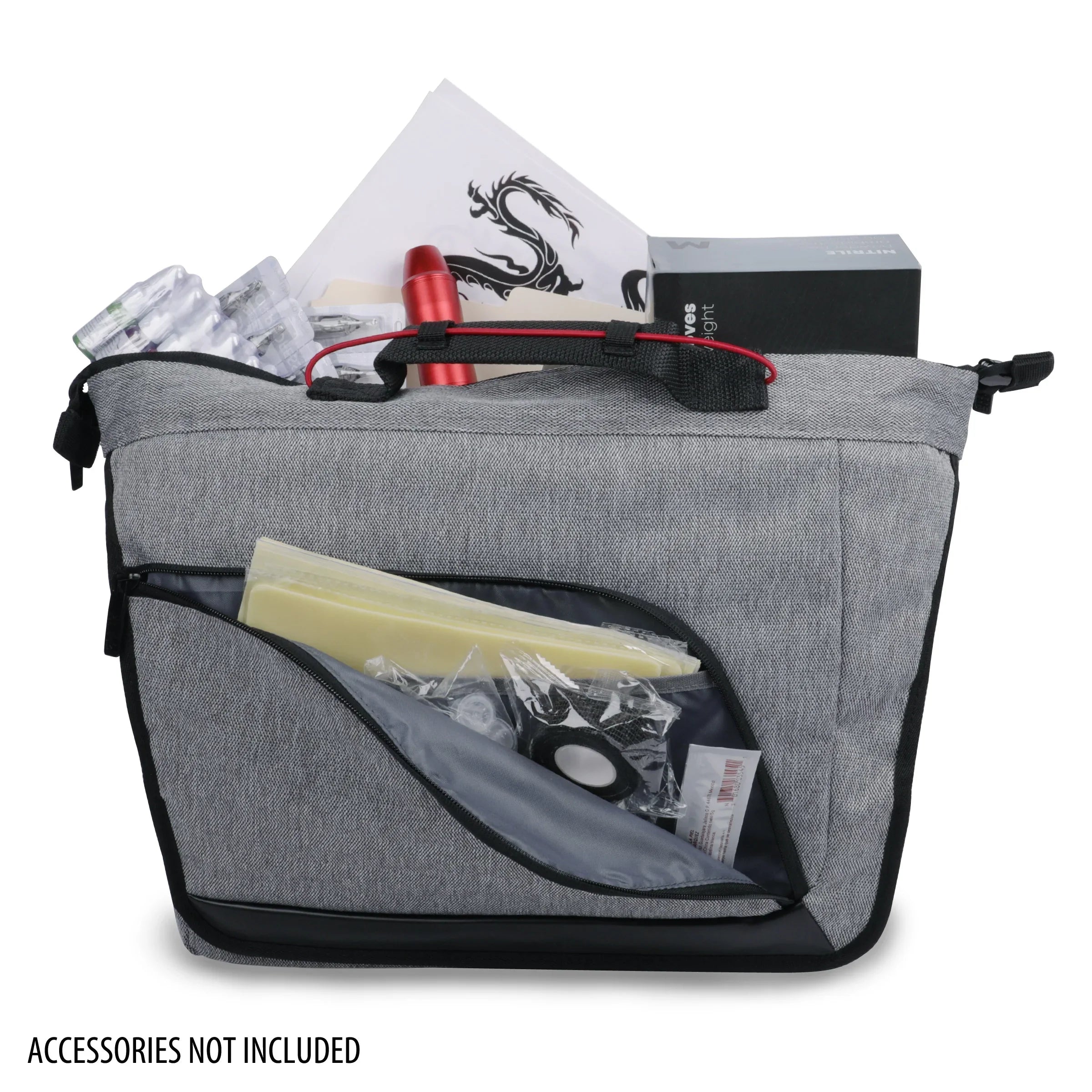 climate Ink Dividers, Bottom Professional Resistant Equipment Messenger Tattoo - USA Machine, Tattoo Tattoo Set, Case Gear & - with Holds Kit Bag and Supply, More Only Customizable Supplies Power Gun