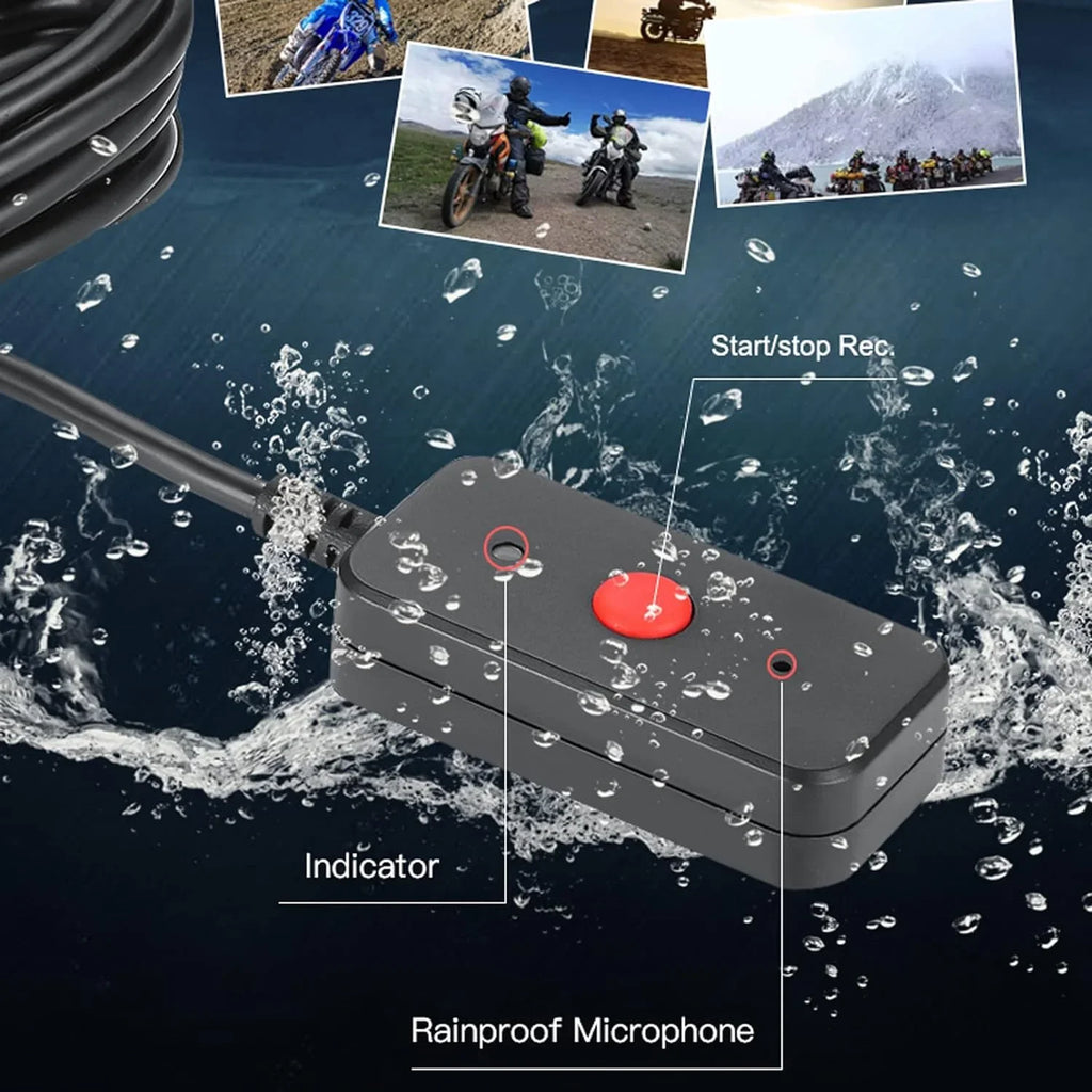 and Video 1 Recording Support 1080P+720P Accessories HD Channel 1080P) Camera Front 1MP Recording Rear (720P) Cam Motorcycle Dash Angle Camera with 120° Function (Only Wide AHD Motorcycle