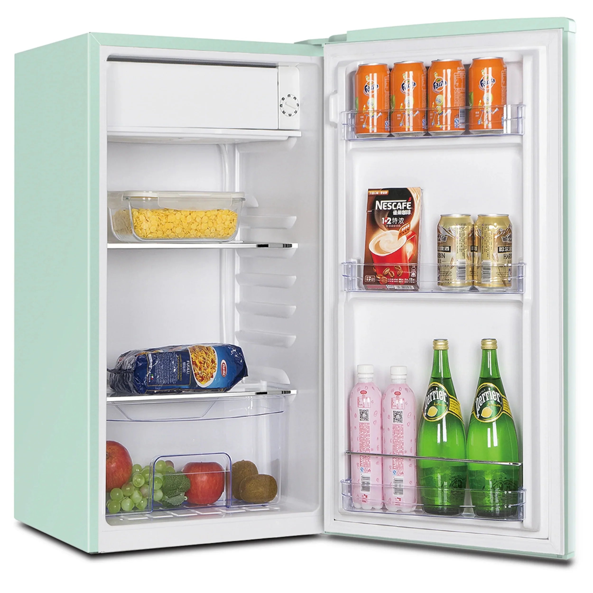 Seafoam Avanti Series 3.1 Retro Refrigerator, ft., Compact cu. Green Mini-Fridge, in (RMRS31X7G-IS)