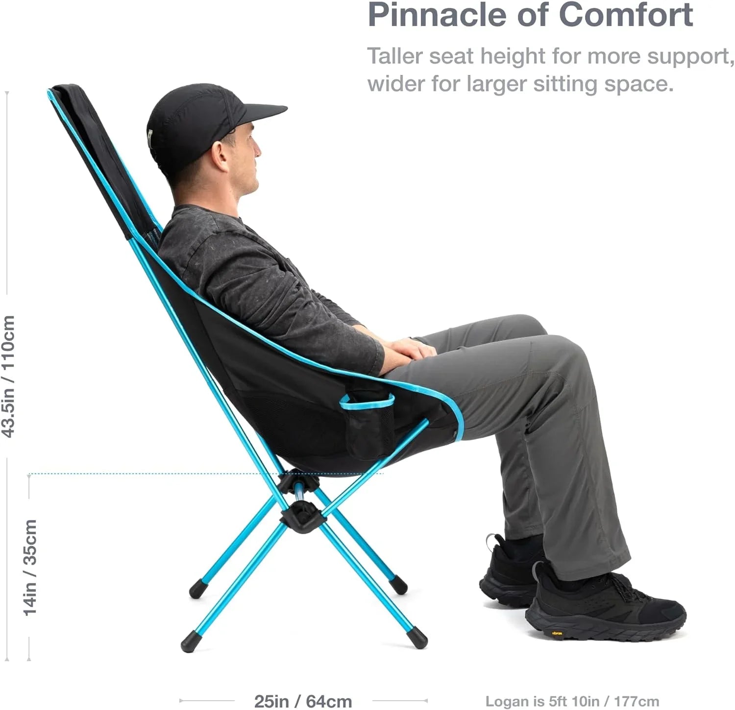 Collapsible YANPO Camp High-Back Chair Savanna