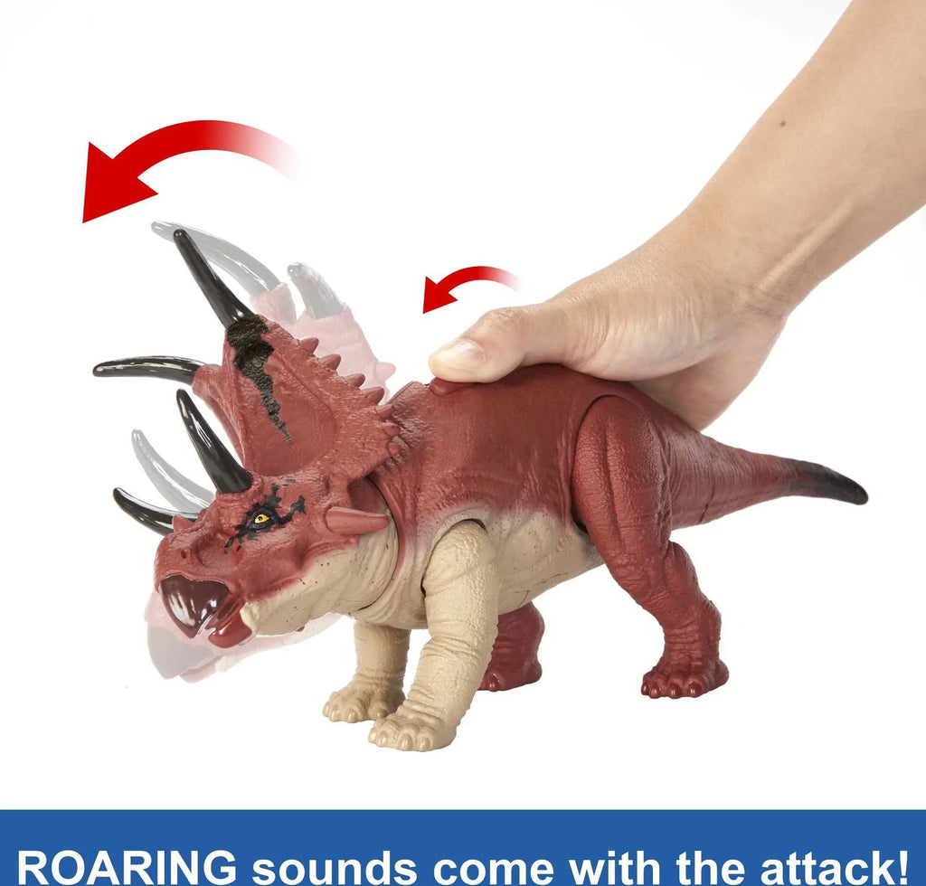 Action Jurassic Diabloceratops Wild & Dominion Roar Toy, Figure World Dinosaur Motion Sound