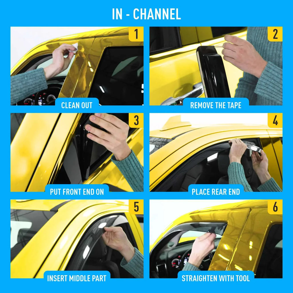 4 Guards Honda Accessories Visors Sun AEROGUYS Extra for - Wind Window Rain pcs. HR-V Durable Visors, 2016-2022, Fit In-Channel Deflectors Car Vent AG0157 Visors, Window