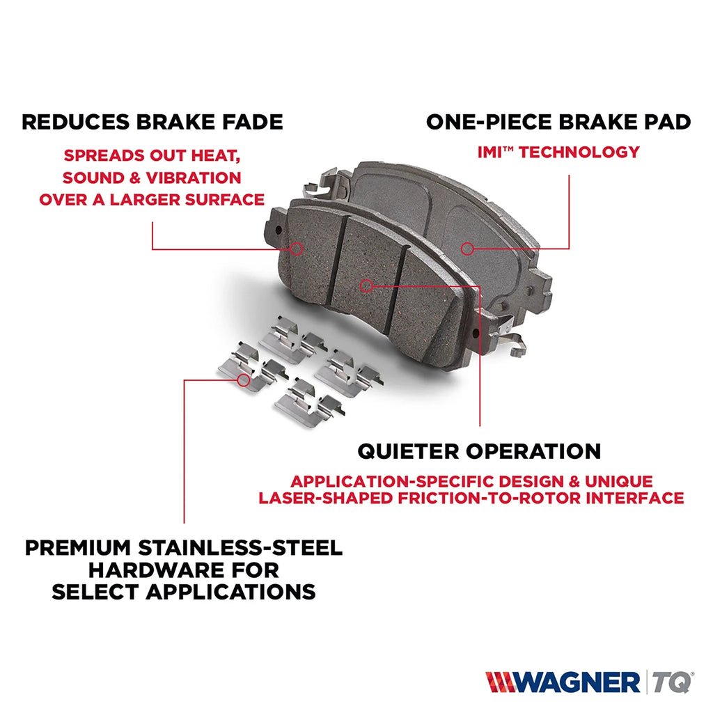 Pad 3.8L, COUPE HYUNDAI Wagner ULTIMATE Ceramic 2011-2015 R-SPEC/3.8 ThermoQuiet GENESIS select: 3.8 HYUNDAI QC1050B COUPE Fits GENESIS Disc Set Brake 2016
