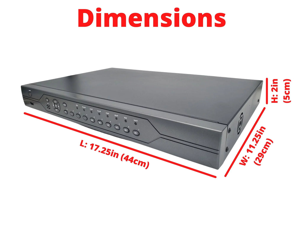 with Recorder Standalone Supports 1080p Analog TVI (960H) Evertech DVR Channel Drive and 12TB H.265 Hard Audio CVI Cameras, Remote Input Easy AHD 16x Surveillance Access Security 32