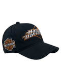 Davidson Bill Cap- Harley Men's Baseball Harley-Davidson Curved H-D Adjustable Embroidered Black,