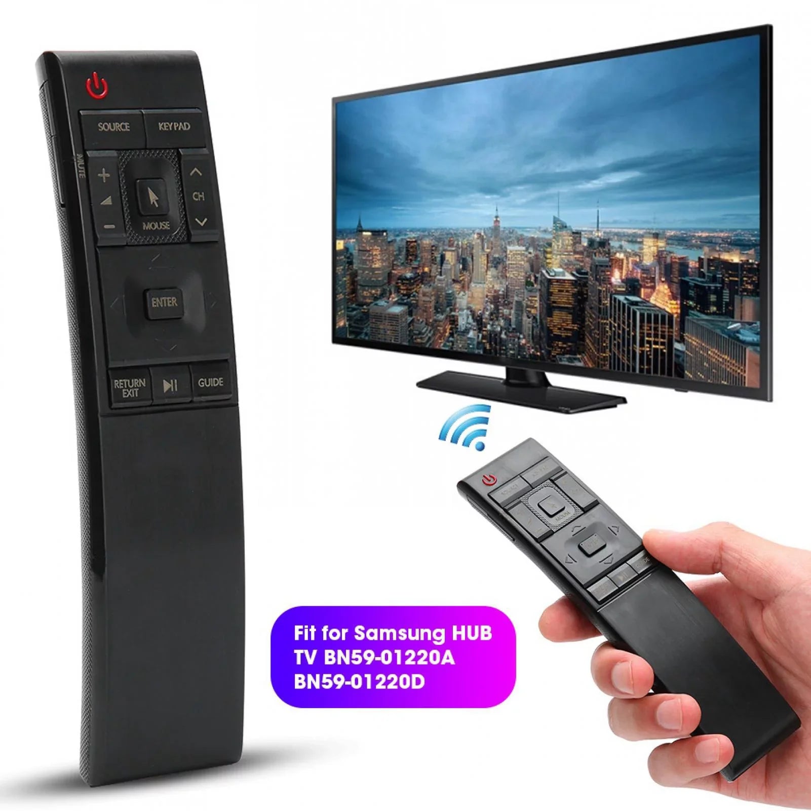 for Emoshayoga Replacement HUB Television TV Accessories , Smart Control Control BN59-01220D for Remote Remote BN59-01220A