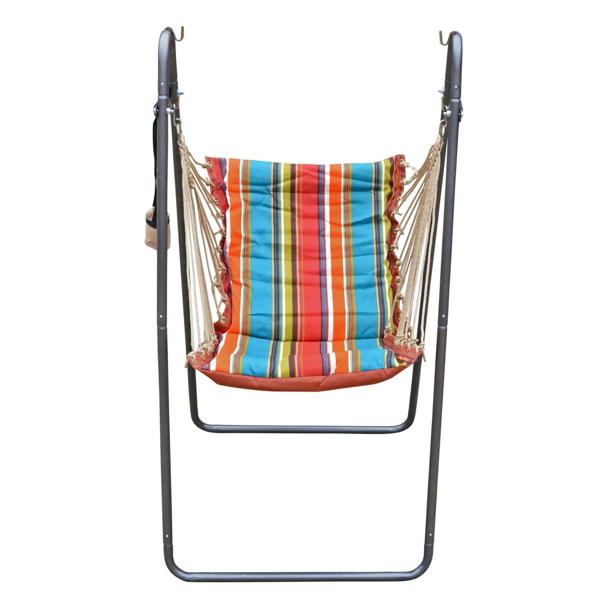 Soft Comfort The Stand Hammock and Orange with Collection Blue Hamptons Chair 64" Polyester