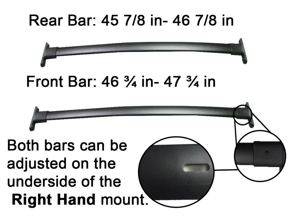 of Rack Aluminum 2011-2015 Set Roof Top Black 2pcs, Rack Crossbars a Explorer for Cargo Replacement BRIGHTLINES