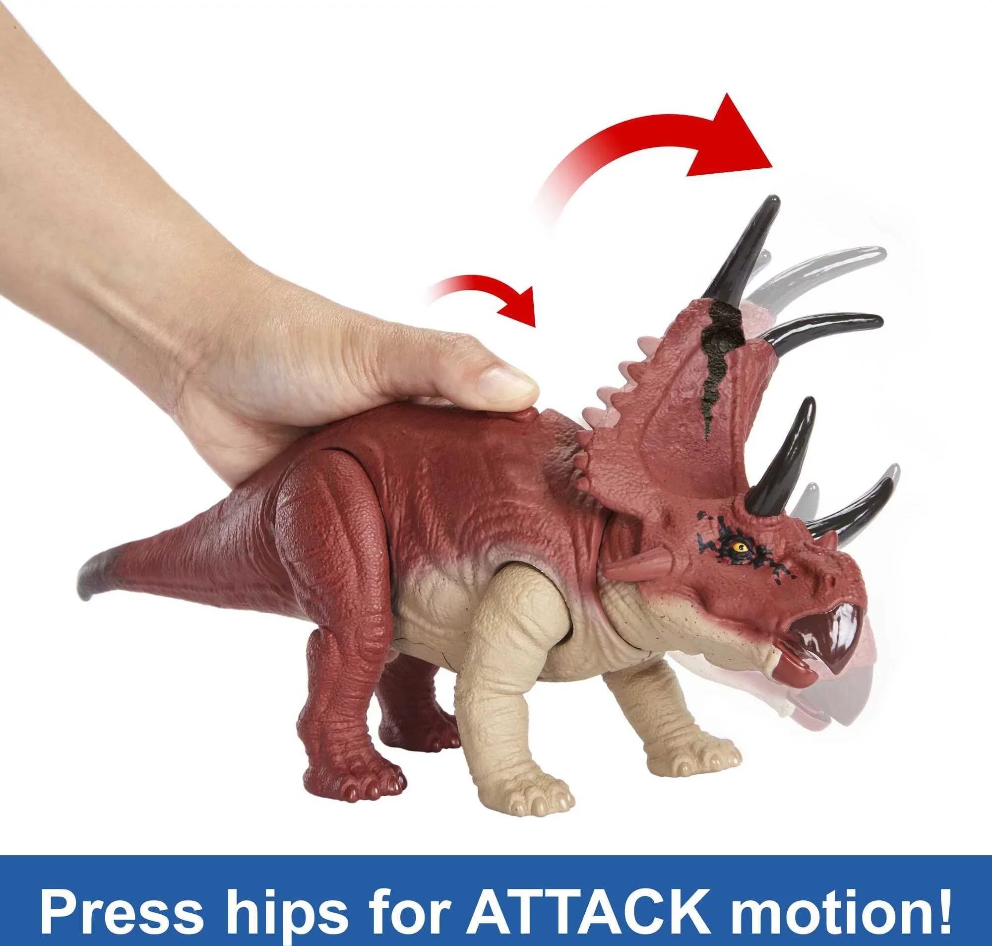 Action Jurassic Diabloceratops Wild & Dominion Roar Toy, Figure World Dinosaur Motion Sound