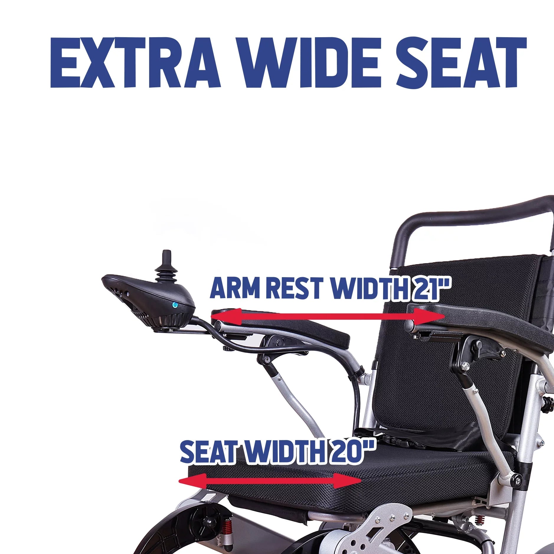 '- - Wheelchairs Mobility - Foldable - 20 SILVER Electric Lightweight Power 360lbs miles and Exclusive 500W Alton