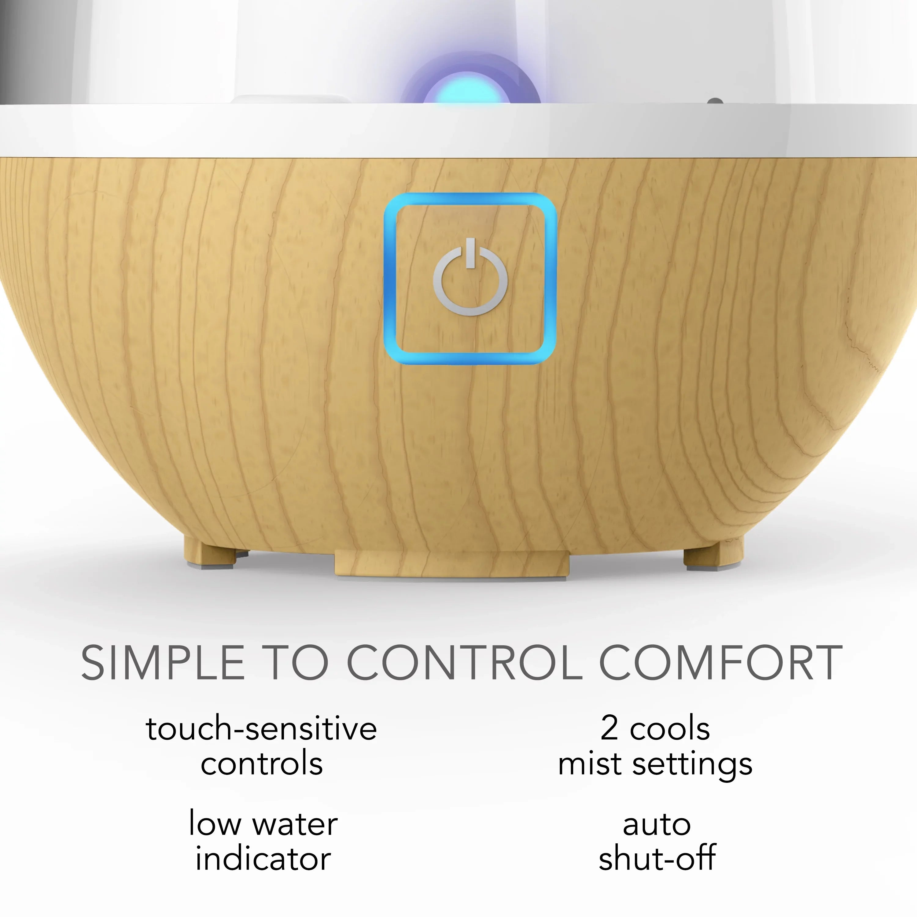 0.4 Woodgrain Gallon Sharper Light Mist Ash (New) Ultrasonic Humidifier, Image Cool