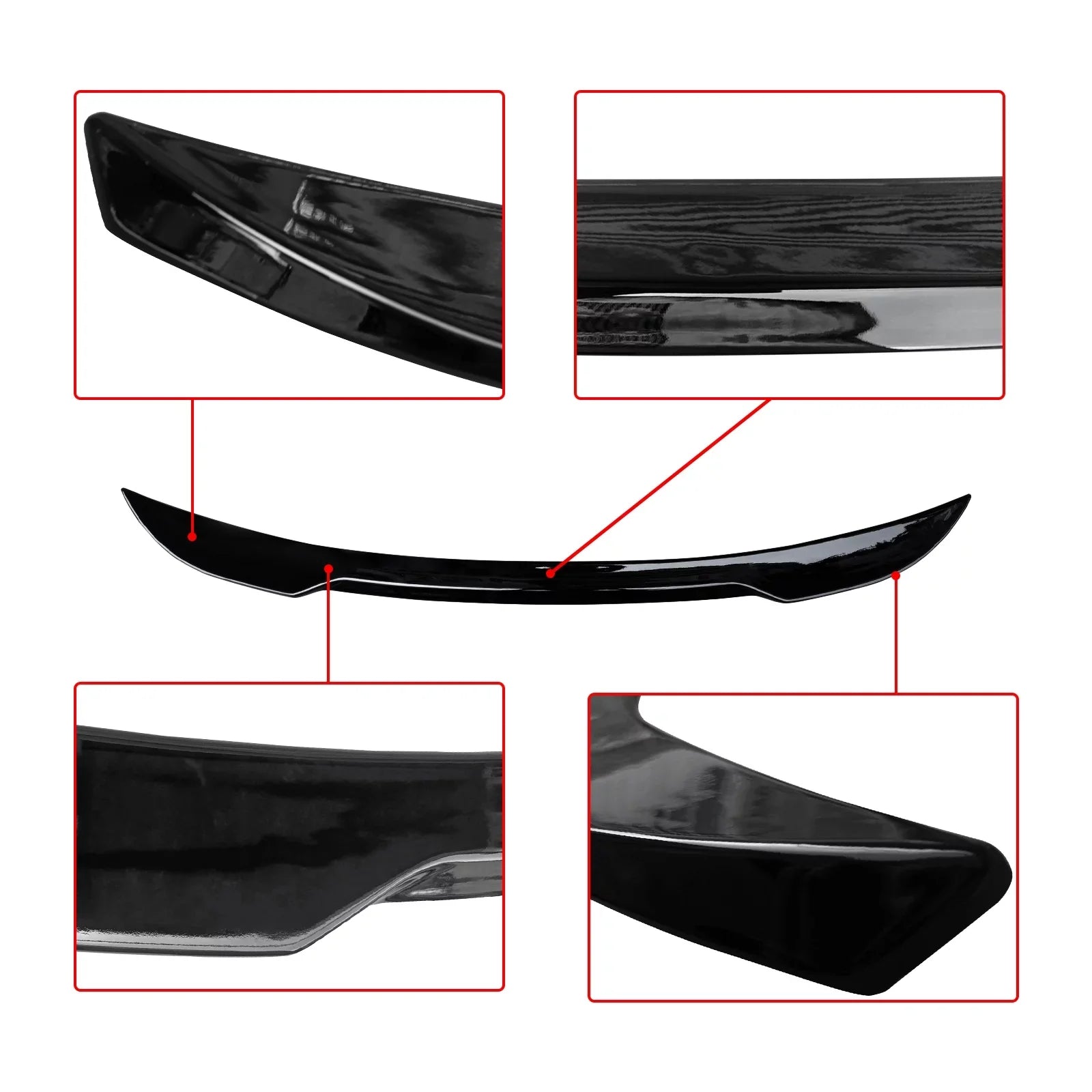 Hatchback Tail Gloss Spoiler ABS Civic for Black Rear Honda NINTE 2022-2023 Wing Trunk 11th