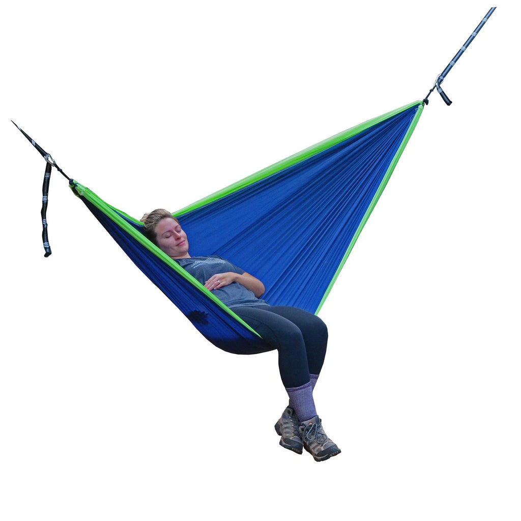 and Hamptons The Polyester Camping Hammock Traveler 118" Green Blue Collection