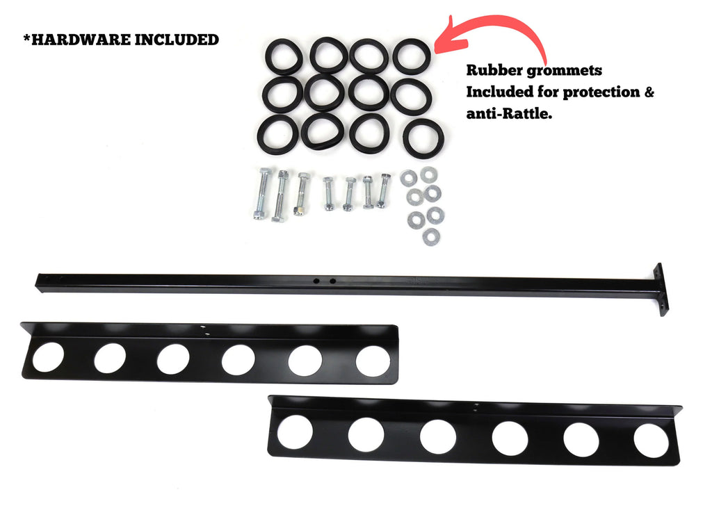 Duty Holder Tool Powder Rack Steel Grommets with Open Black Heavy Hardware and Hand Red Flat Premium Coated for Auto Trailers Mounting Trailer Bed Hound Rubber