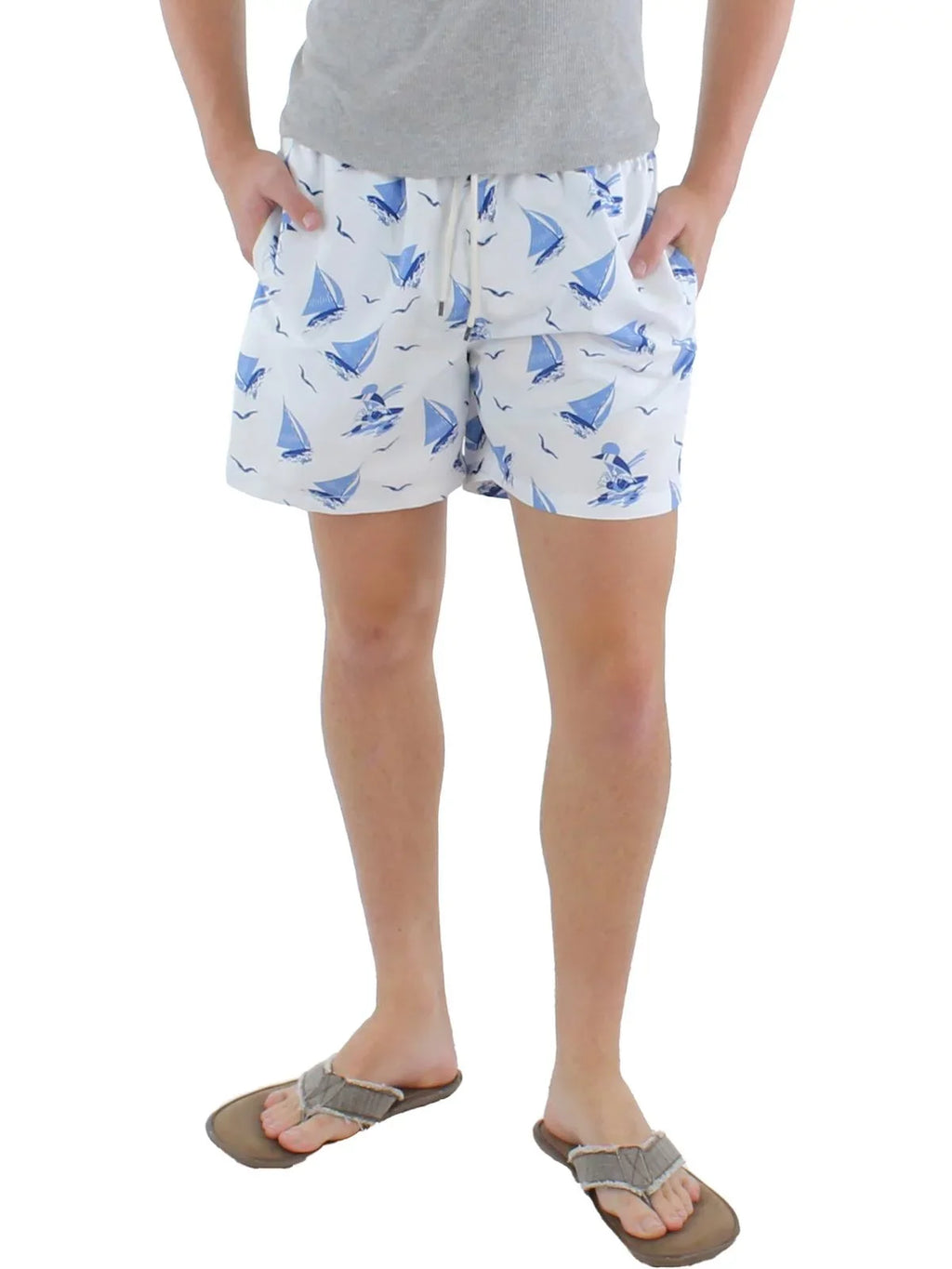 Polo Mens Sailboat Beachwear Printed Lauren Swim Ralph Trunks