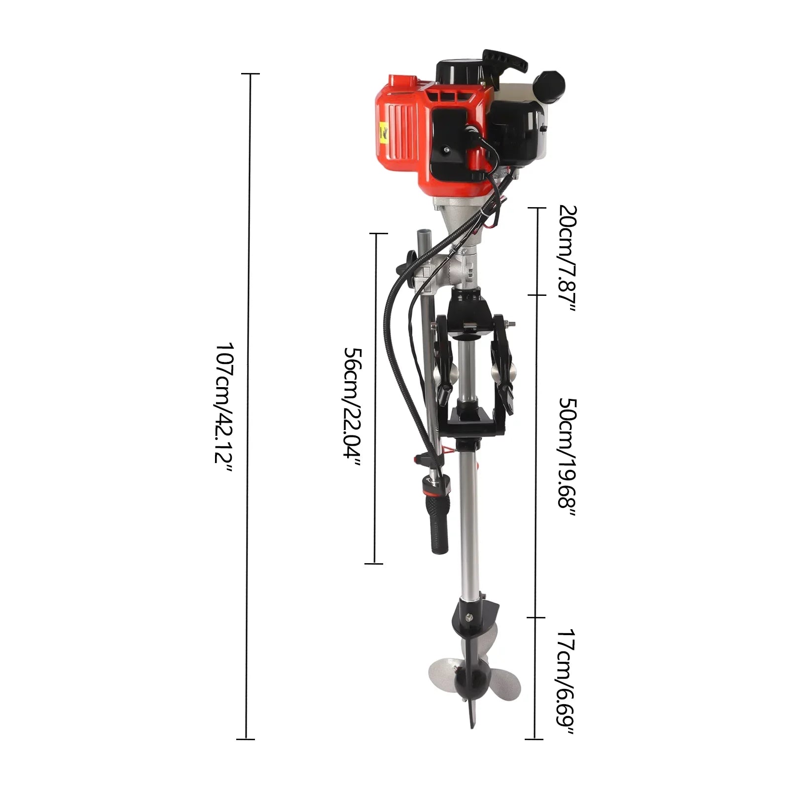 2 Boats 2.3HP Air Fishing Yachts Cooling YIYIBYUS Motor Marine Outboard with Stroke Engine System for Boat Inflatable