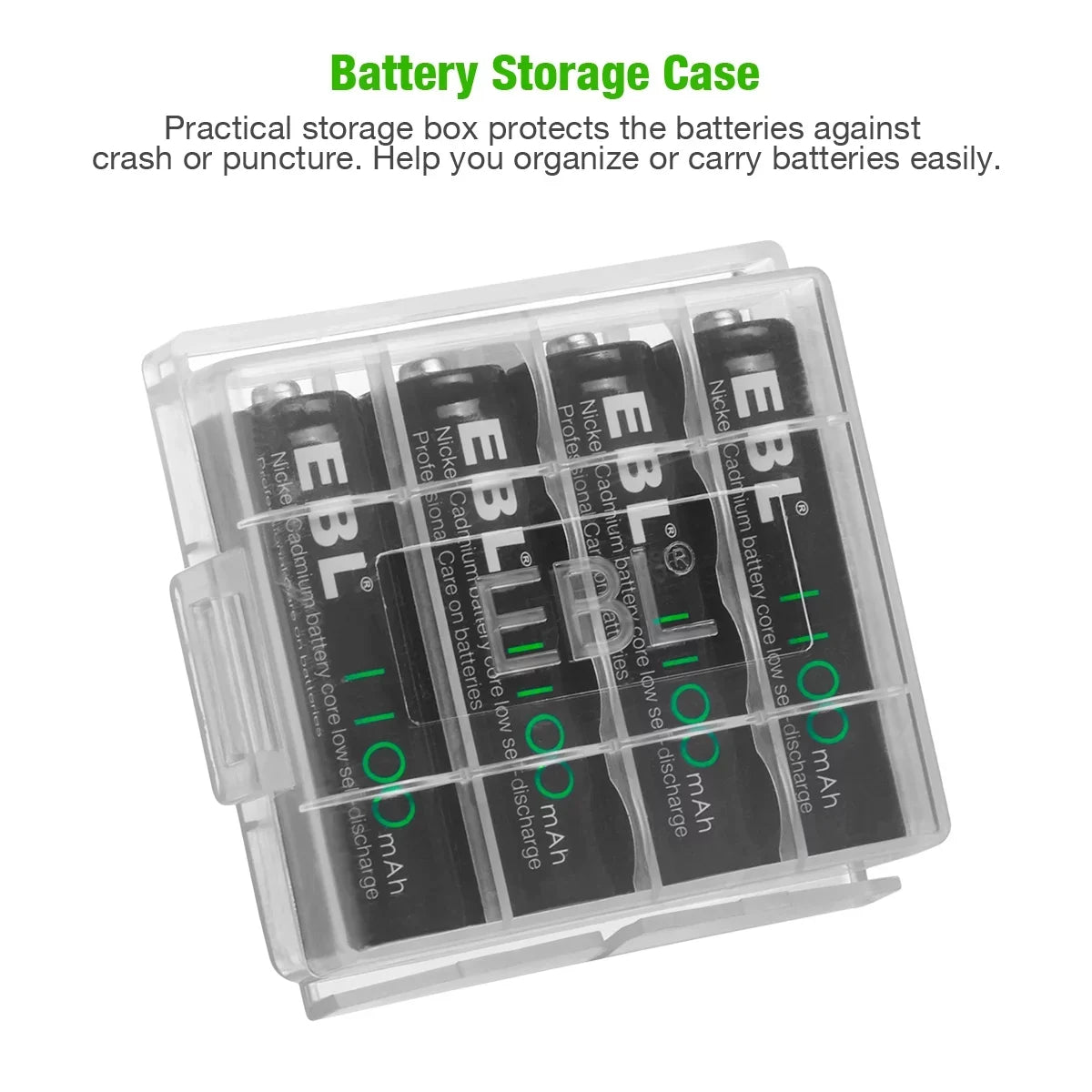 Rechargeable Solar Batteries AA 160-PCS Lights 1.2V 1100mAh NiCd Ni-Cd EBL
