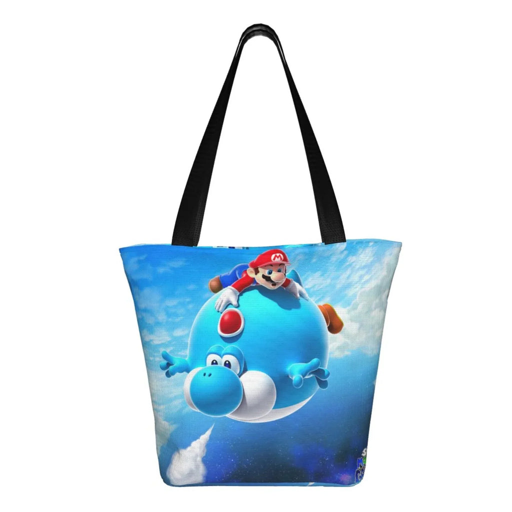 Mario Super Shopping Galaxy Large Capacity Tote For Beach School Business Handbag Bag Women's Travel Shoulder Work Game
