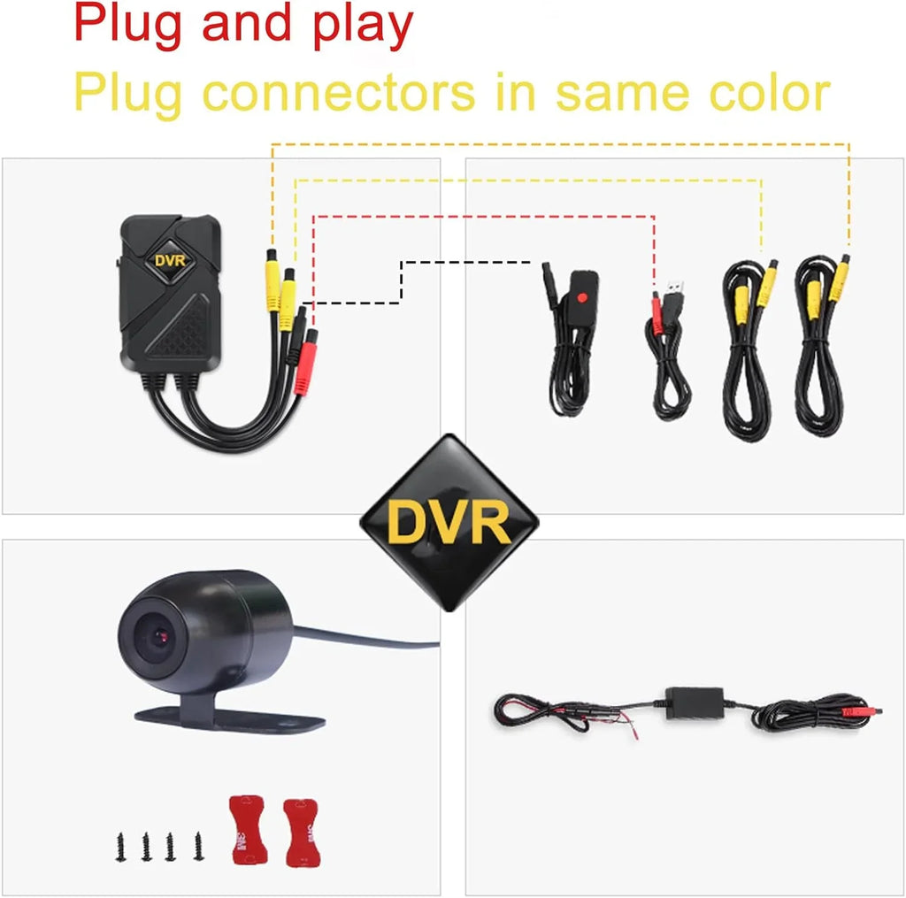 and Video 1 Recording Support 1080P+720P Accessories HD Channel 1080P) Camera Front 1MP Recording Rear (720P) Cam Motorcycle Dash Angle Camera with 120° Function (Only Wide AHD Motorcycle