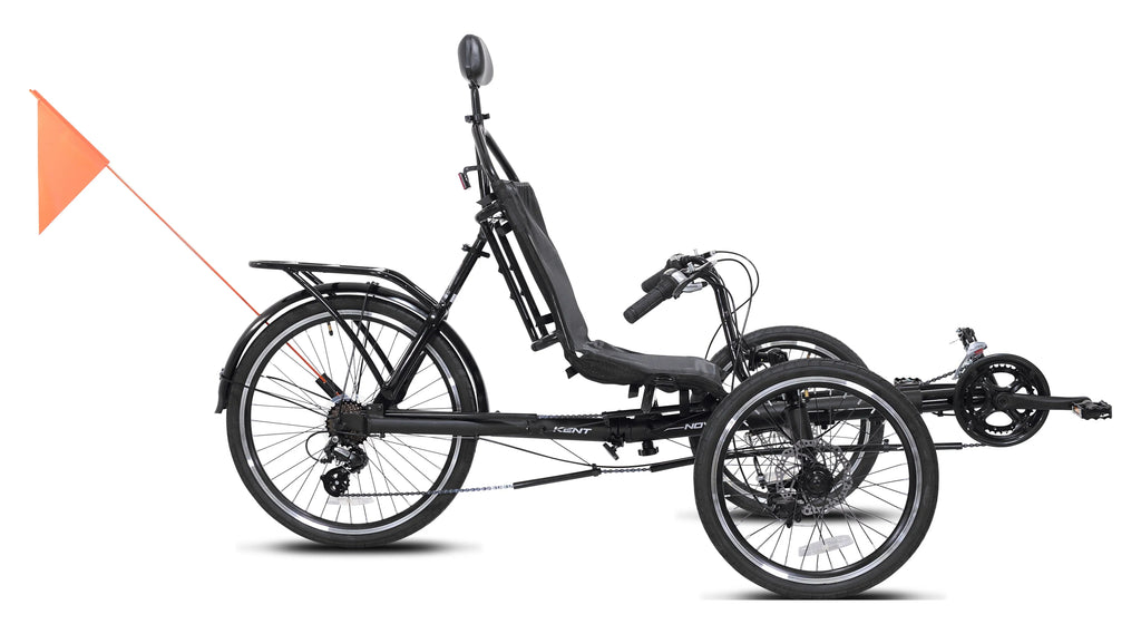 Recumbent Nova Unisex Black 24-inch Bicycles Bike,