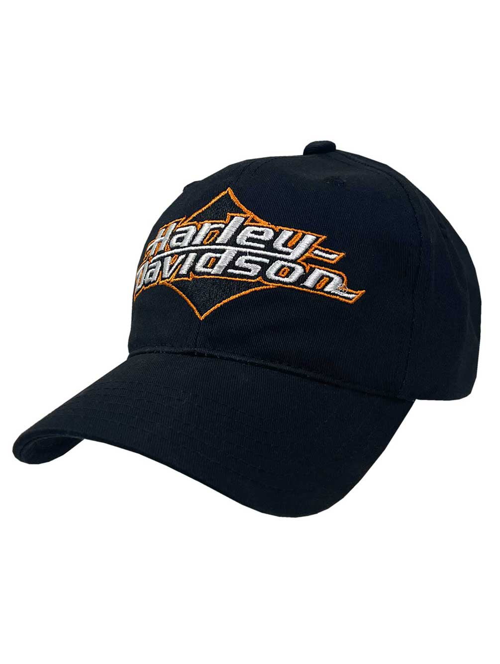Davidson Bill Cap- Harley Men's Baseball Harley-Davidson Curved H-D Adjustable Embroidered Black,