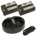 (2-Pack) BP-512, Power BP-511, for Dual Battery BP-511A, Charger Canon BP-514 and Wasabi