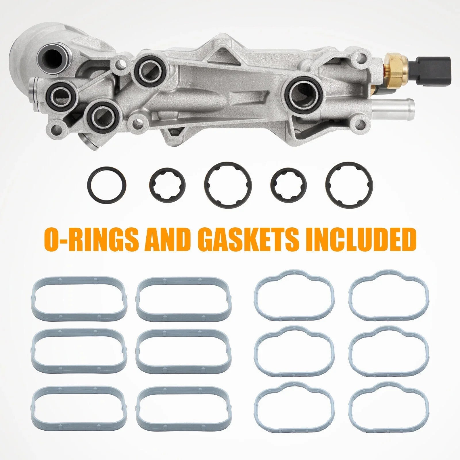 Cooler Housing and Engine Oil Sensors Aluminum 926-959 Gaskets Filter Oil Ram 3.6L 2011-2016 Dodge for Jeep Chrysler with