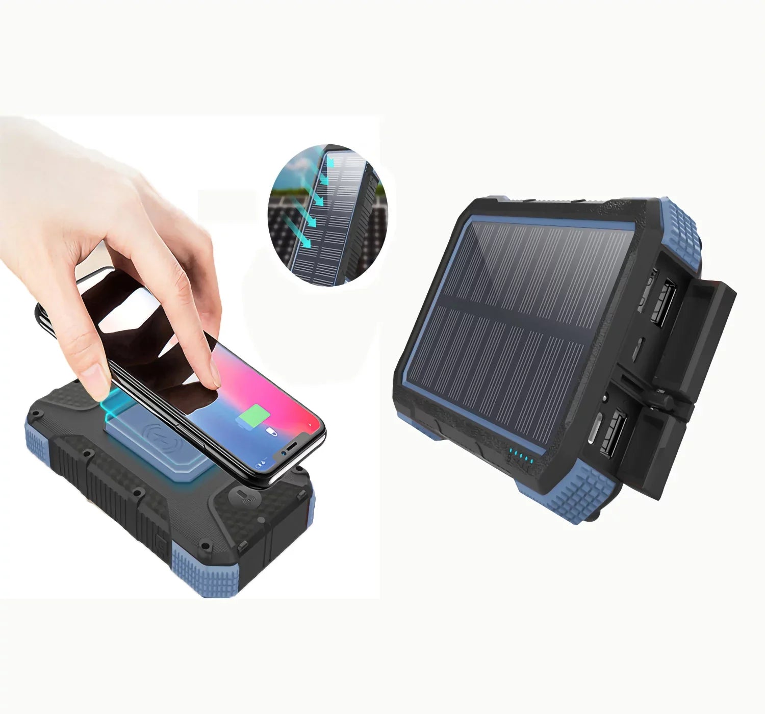 exterior Wireless Portable Charger Power 26800mAh Powered Solar Charging Bank