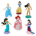 Playset Princess Snow Ariel Pocahontas Piece Collection Mulan Disney 6 Jasmine pc Figurine White Cinderella