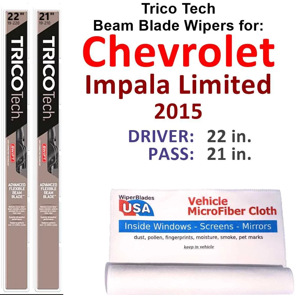 2) Wipers (Set Impala Limited Chevrolet of Beam 2015 Blade