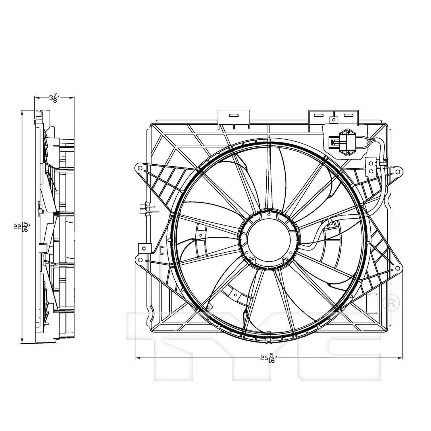CADILLAC Fits Radiator 2009 Fan Dual and CTS, SRX select: 2009-2015 CADILLAC Assembly Condenser