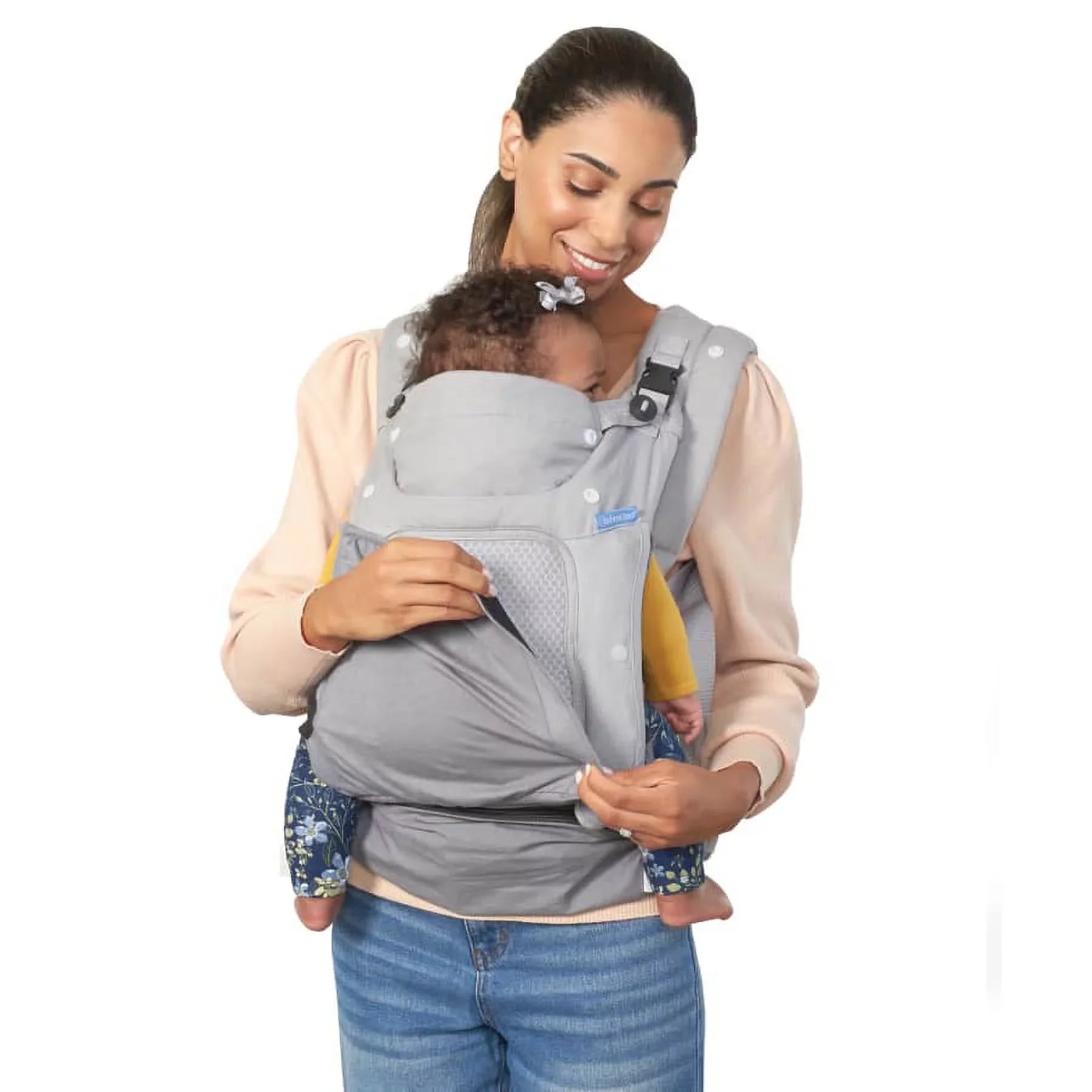 4-Position, Unisex, Baby Gray in-Season-5 Ergonomic 8-40lb, Infantino Layer Carrier,