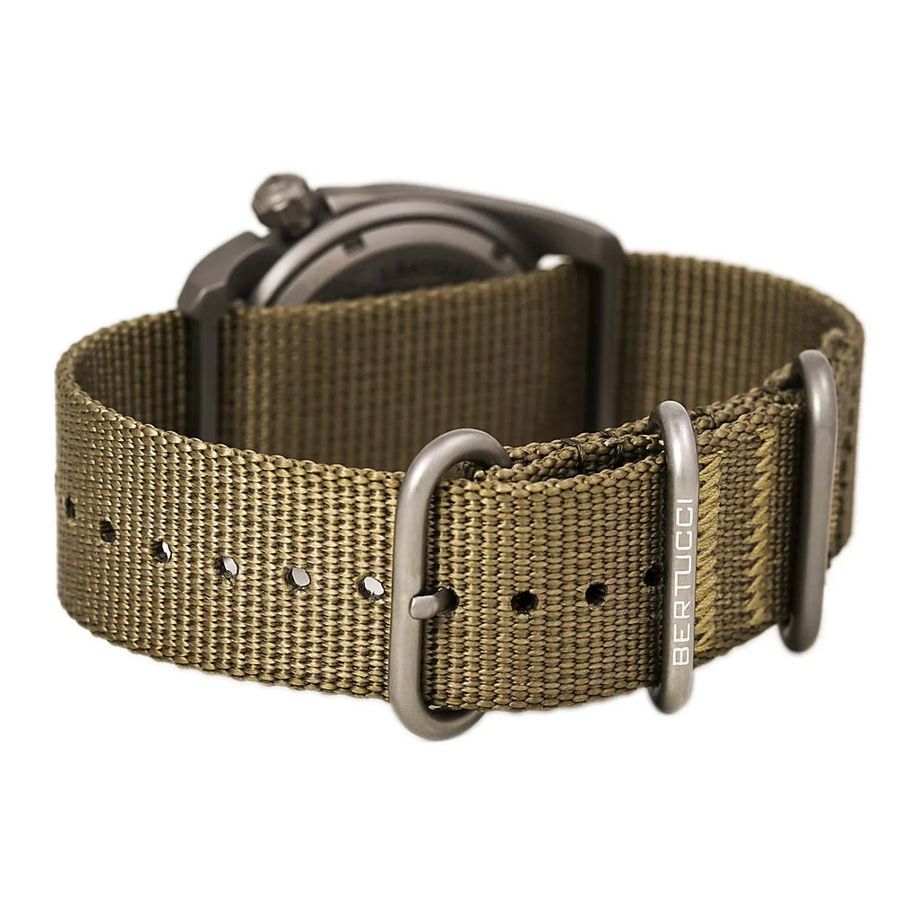 Original Titanium Beige Nylon Classic Strap Mens - - Dial Watch A-2T 12724 - Analog Black