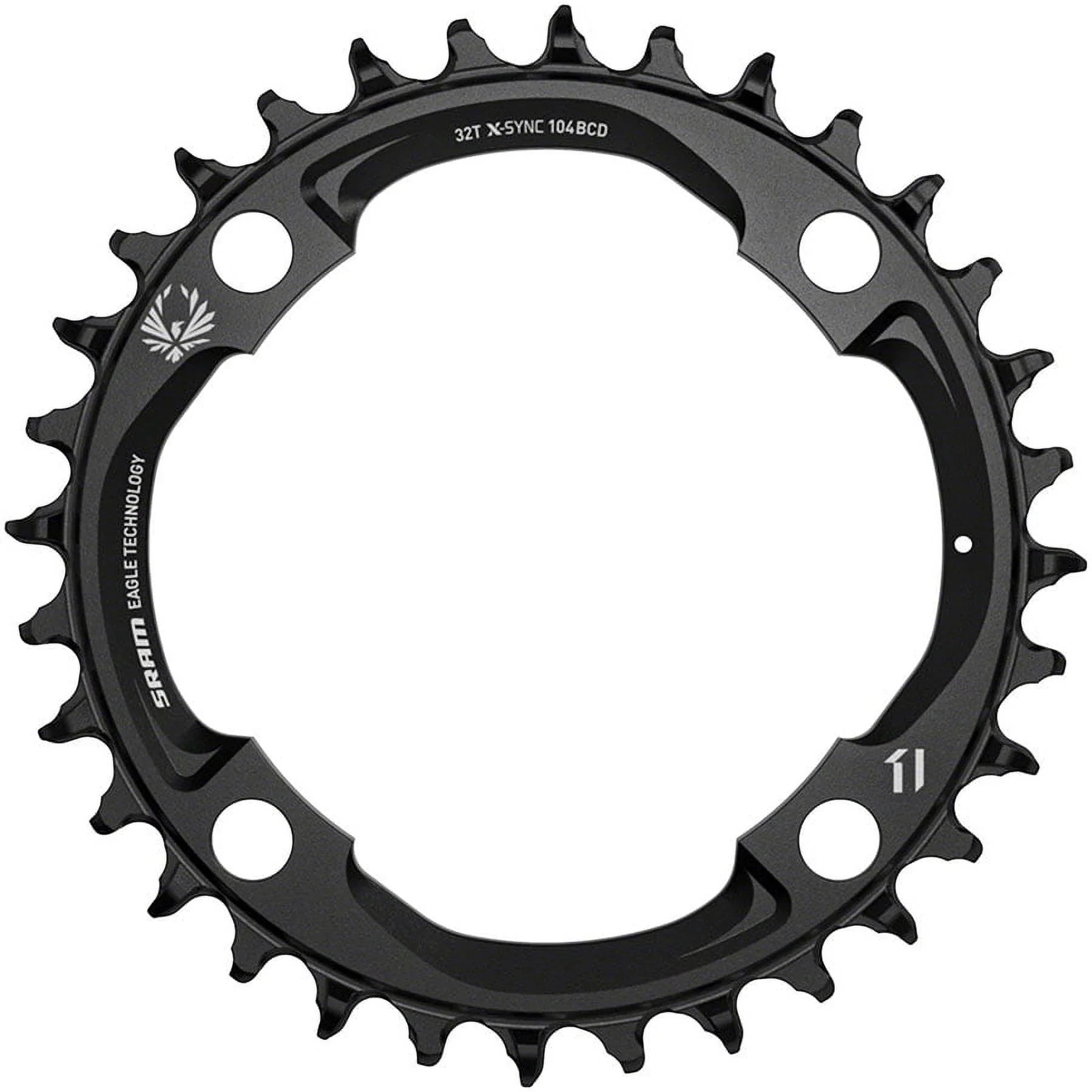 Black (Mahle) X-Sync Eagle Chainring 104mm Aluminum, SRAM BCD, 32t, - 12-Speed, 2