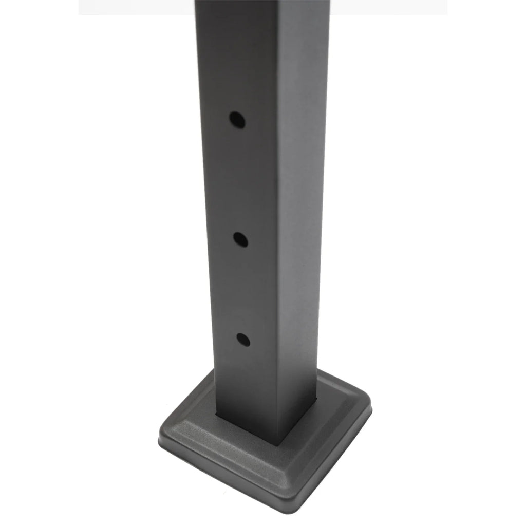 Level Cable Level 36''x2''x2'' Fence Stainless Post for Cable Square Concrete System Deck Two Post Sides Railing Railing Steel Wood Pre-Drilled