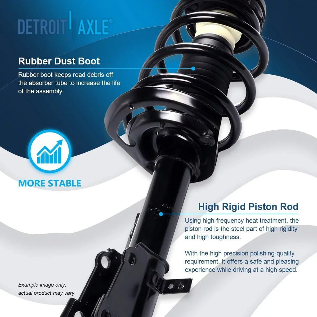 2013 2 Sway kit V6 Front Links Detroit Spring for 2 Complete Struts - Replacement Assembly 2014 Bars Journey Front Axle 2009-2018 2016 2015 Struts 2017 Bar Dodge 2010 Sway Struts 2011 w/Coil 2012