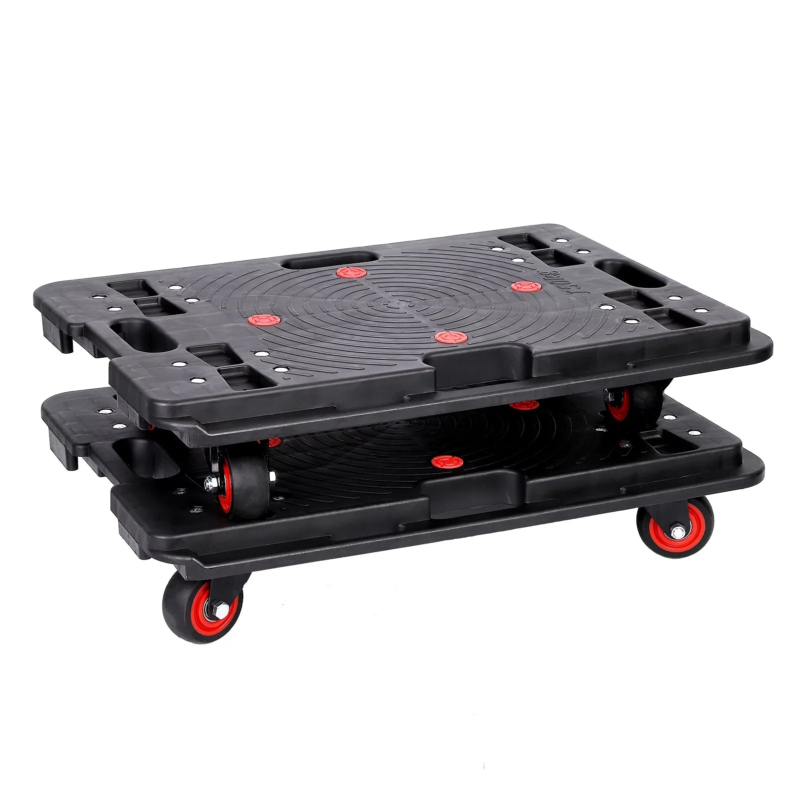 Office Capacity Cart Hand Travel Luggage Folding for Trolley Truck 2pcs Portable 330 Lbs Black Homhougo—2PCS Home Wheels 4 Transport Rotate