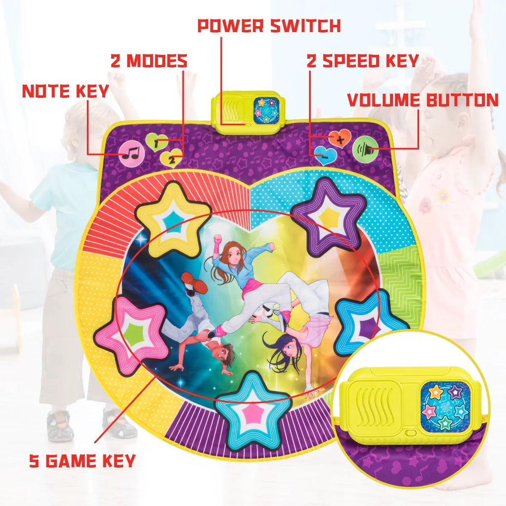 for 4 for 6 Kids 7 with UNIH 9 Dance Girls Mat 4-8 Kids 5 8 Ages Gift Ages 10, 3 Boys Music Game Dance Toy