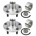 Set HB618519PR 2007-2010 and 5-Lug AutoShack 2 Wheel V6 Bearing Passenger Side for Driver Hub 2010 2008 Replacement Lincoln MKX Edge of AWD Front 2007 FWD 2009 3.5L