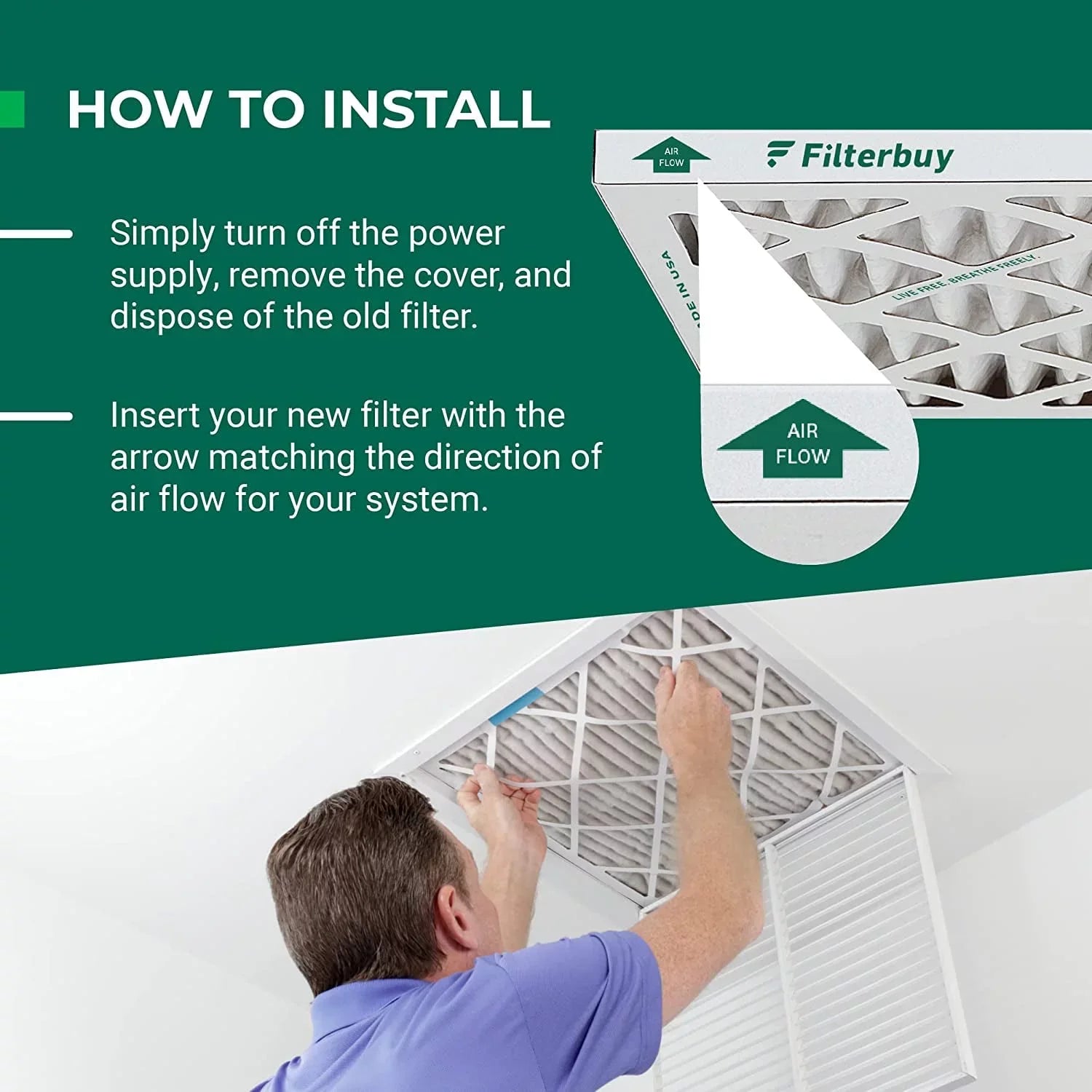 14x20x1 Air AC Furnace HVAC (4-Pack) MERV Filterbuy Pleated 11 Filters