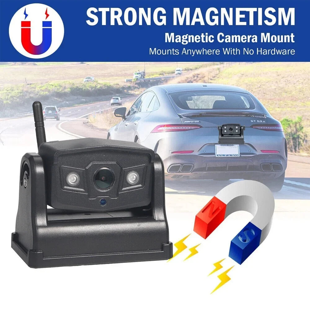 Front/Rear Camera, JLLOM 9600mAh Backup Reliable WiFi Battery, Wireless, View Magnetic