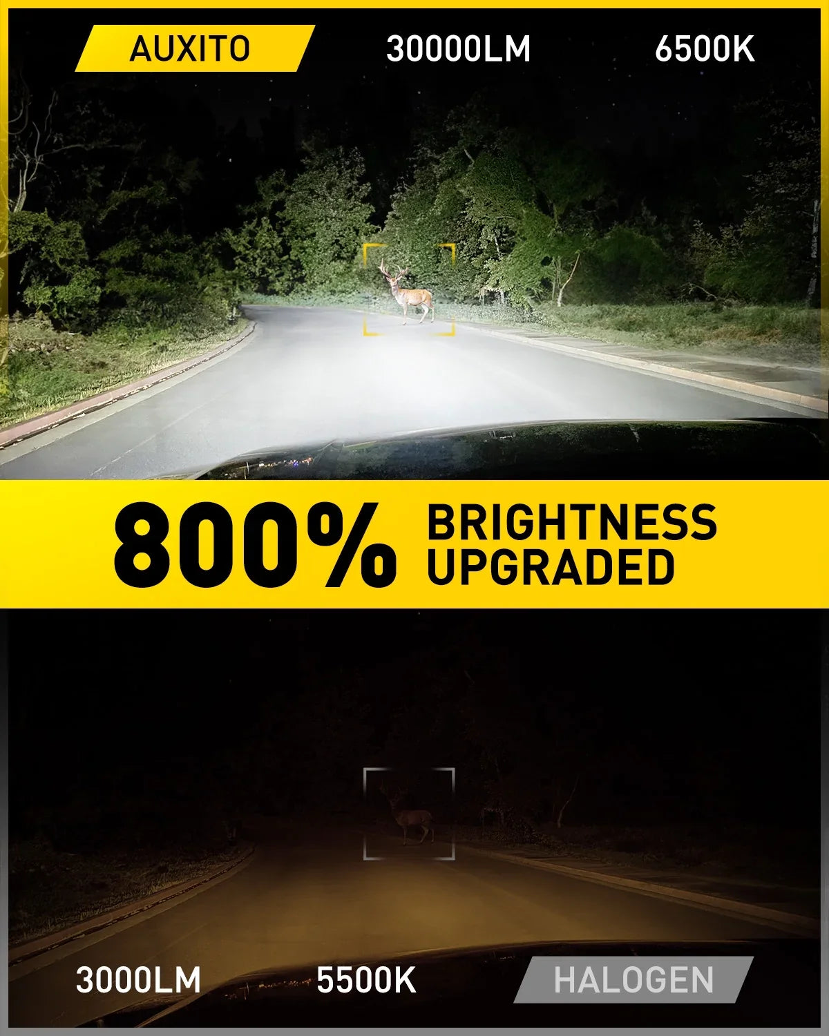 2PCS 9008 Fan, Bulb Bright,6500K Wireless AUXITO Upgraded LED Headlight 9008 2024 Bulbs, LED with Bulbs, H13 800% White H13 Headlight Super
