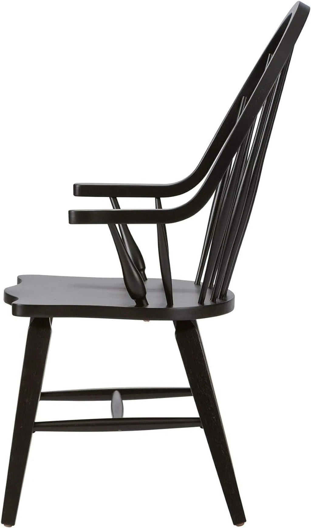 H41, Black W25 Windsor Back X Arm Chair, X D25