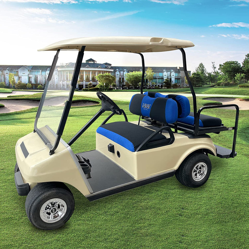Club & DS 10L0L Black Cart Front TXT Set for Blue RXV Car Seat Golf 2000-up Cover EZGO Rear