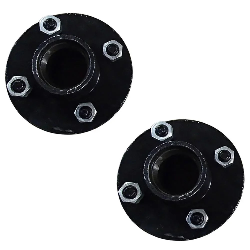 on Round (2) Kit Idler 4" Seals Axle lbs 2000 Bearings Trailer 4 Hubs Spindles