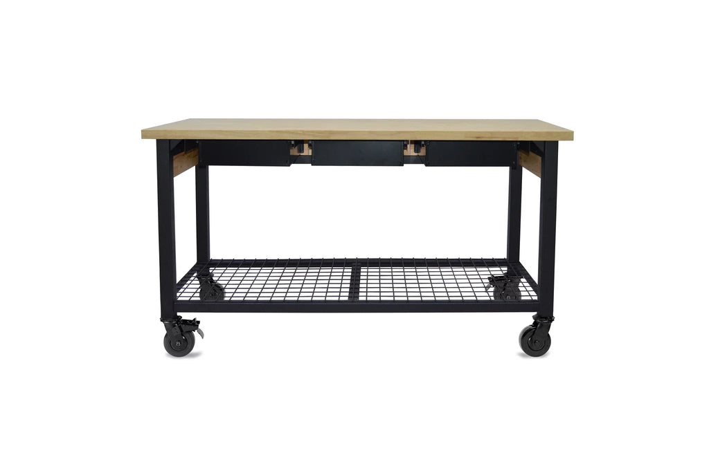 & Industrial 62" Rove Wood Metal Workbench