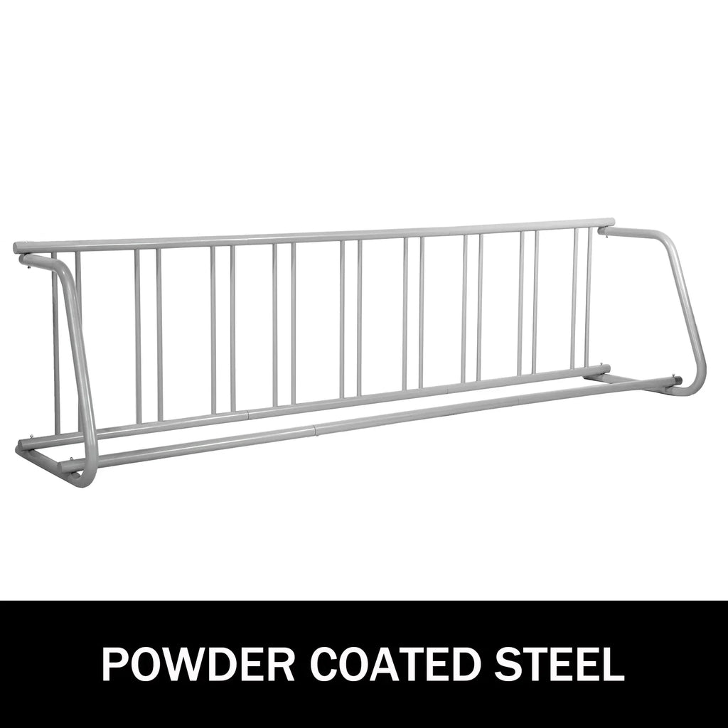 for Storage Stand Holders 9 Bike Rack, Floor Rack, 111" Length Single-Side Yards BENTISM All-Steel Grid Garages Bike Streets