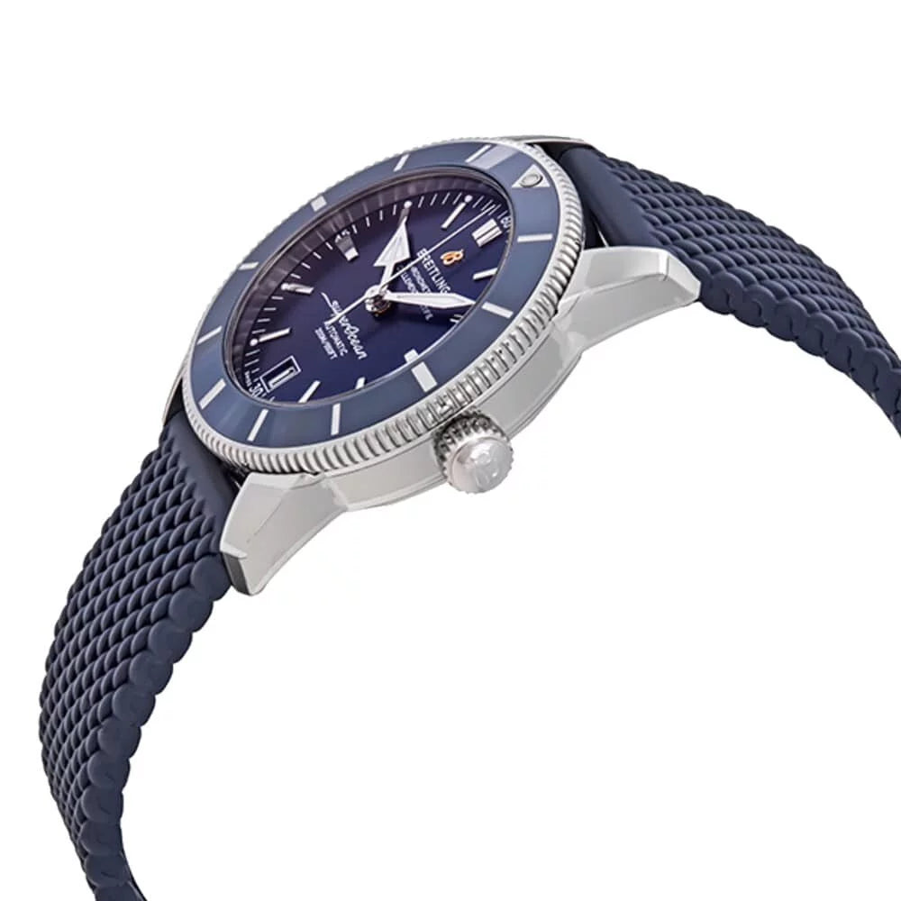 Rubber II mm Watch Superocean Blue Breitling 42 Dial Blue Chronometer Men's Heritage AB2010161C1S1 -