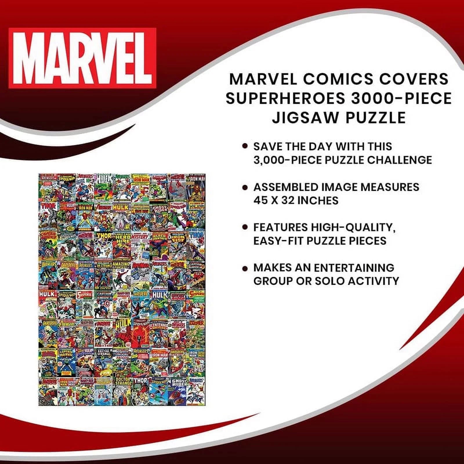 3000-Piece | Marvel Toynk Superheroes Covers Jigsaw Comics Exclusive Puzzle