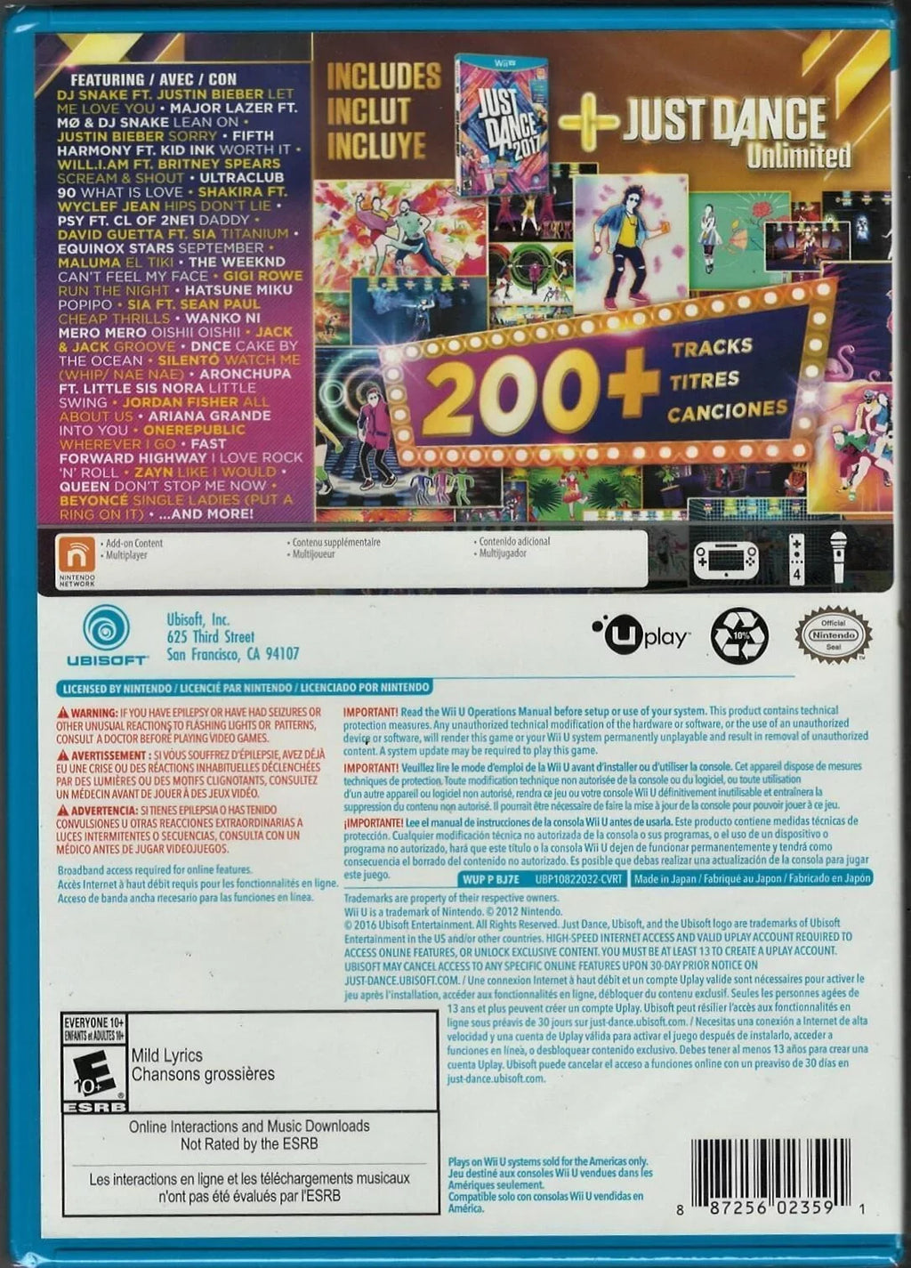 Factory Dance Sealed Just (Brand Edition Version) Nintend Wii-U 2017 Gold US New